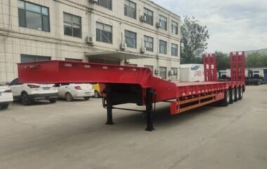 4axles 100t low bed trailer