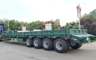 120 Tons Carrier Low Bed Truck Trailer