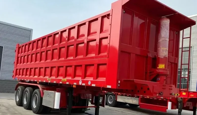 
								3 Axles 60 Tons End Dump Trailer Tipper Semi Truck Trailer full									