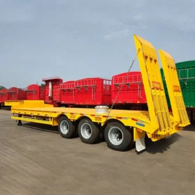 3 Axles Low Loader Trailer Lowbed  Semi Trailer