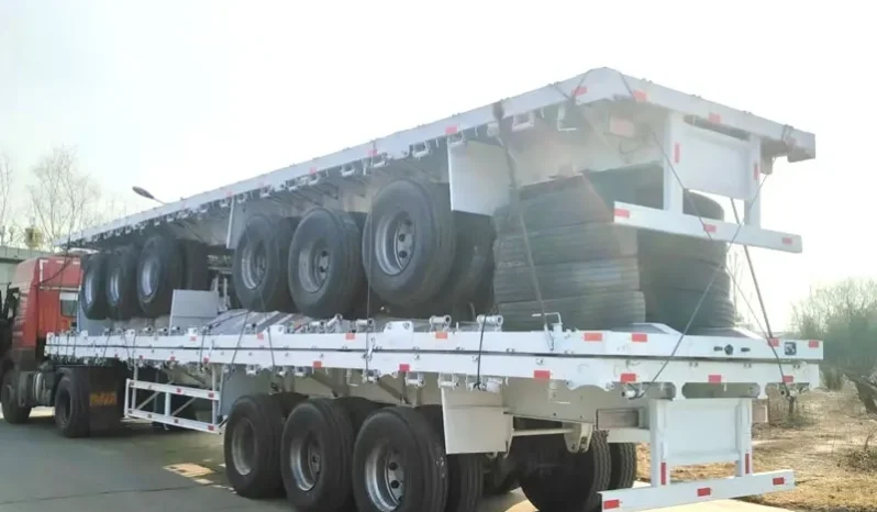 
								50T FlatBed Semi Trailer full									