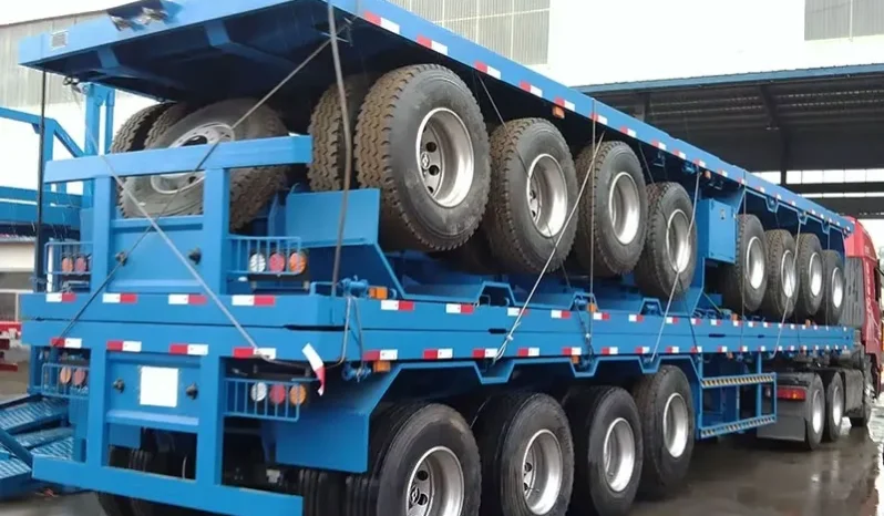 
								3 Axles 4 Axles Flatbed Trailer full									