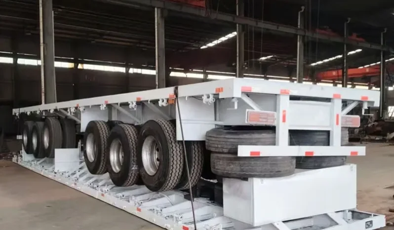 
								50T FlatBed Semi Trailer full									