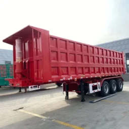 3 Axles 60 Tons End Dump Trailer Tipper Semi Truck Trailer