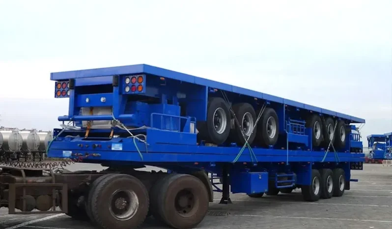 
								Flatbed container semi trailer  full									